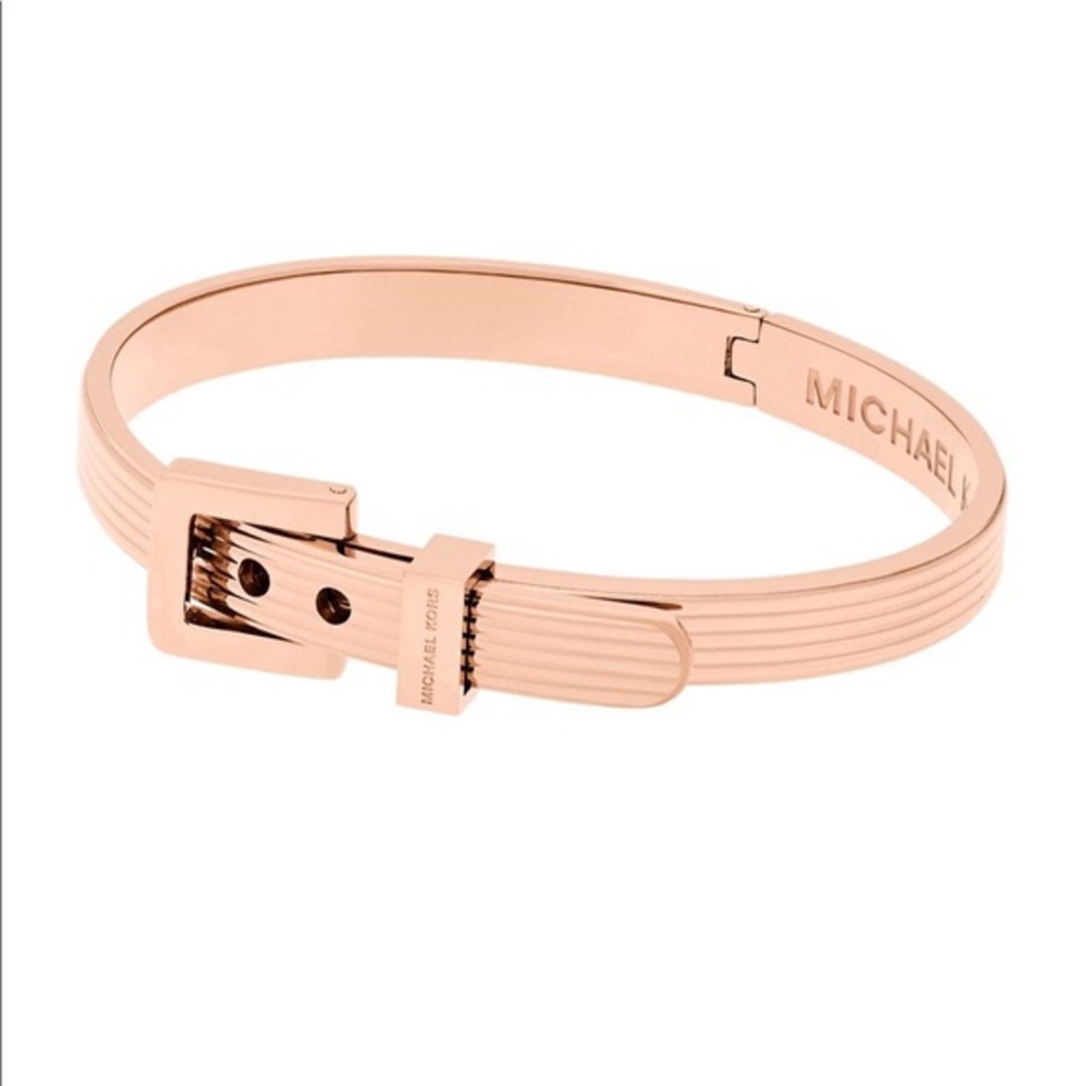 Michael kors rose gold belt buckle bracelet